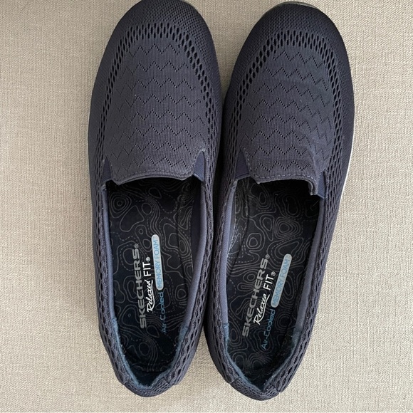 Skechers Relaxed Fit Reggae Fest Willows Vibe Navy Blue Sneakers Women’s Size 9 - Picture 4 of 9